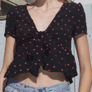 brandy melville cora floral top